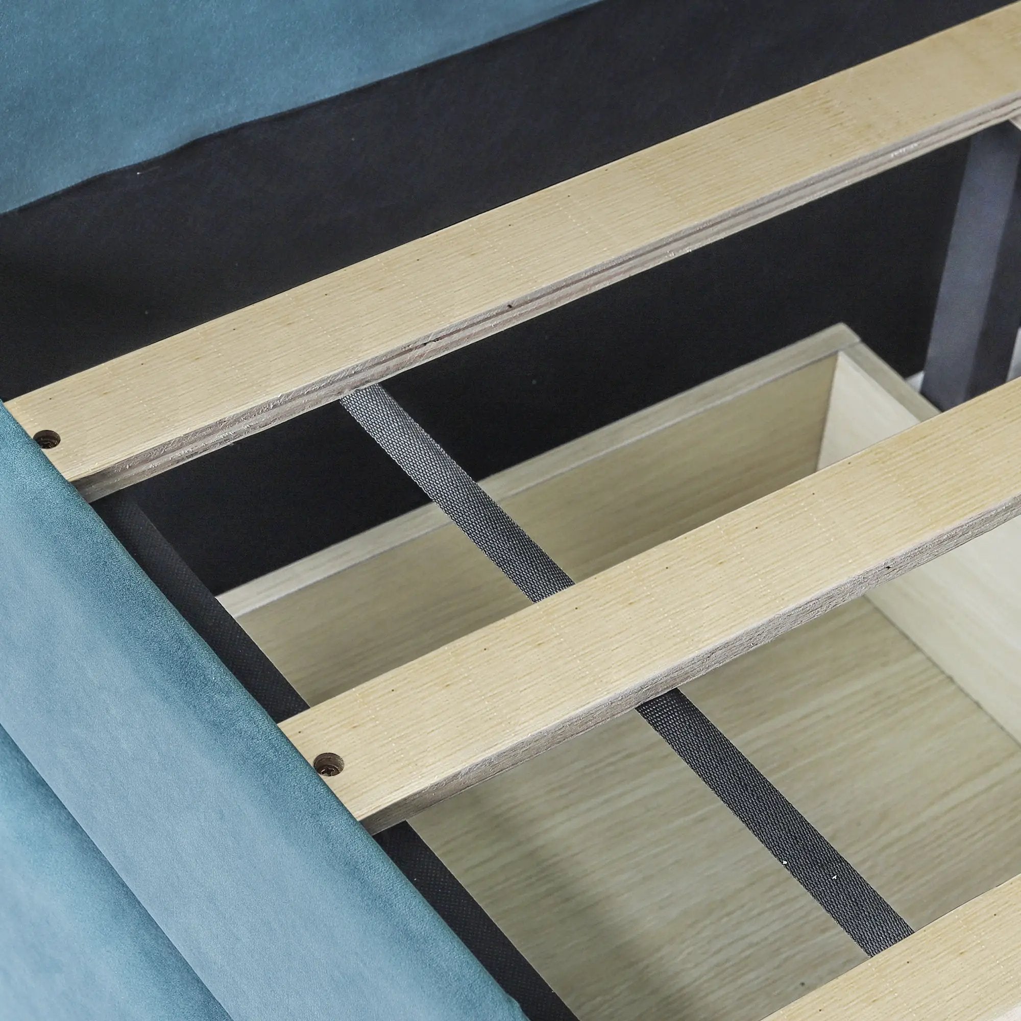 Upholstered Daybed With Two Drawers And Wood Slat by HouseOfZazla
