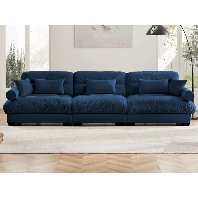 Modern Oversize Sofa With Cloud Like Comfort, Featuring Waist And Throw Pillows by Unique Piece Furniture