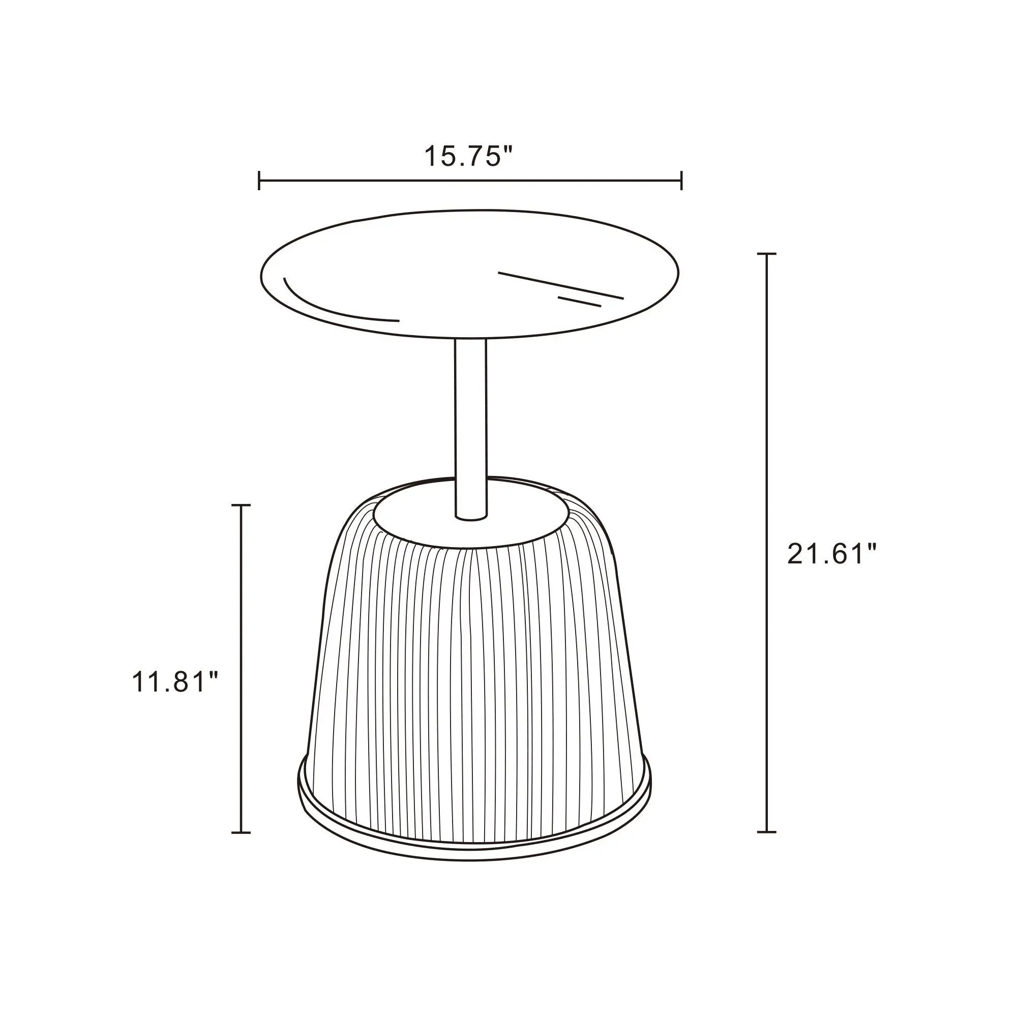 Anderson - Upholstered End Table With Round Top by HouseOfZazla