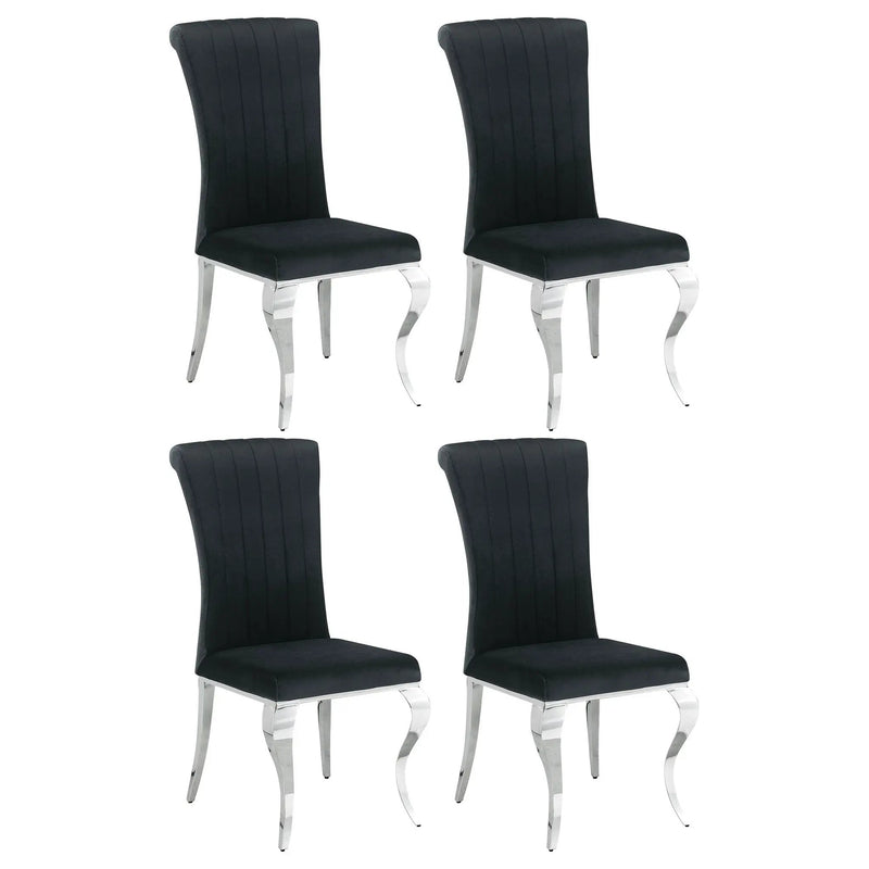 Elegant Upholstered Side Chairs (Set of 4) by HouseOfZazla