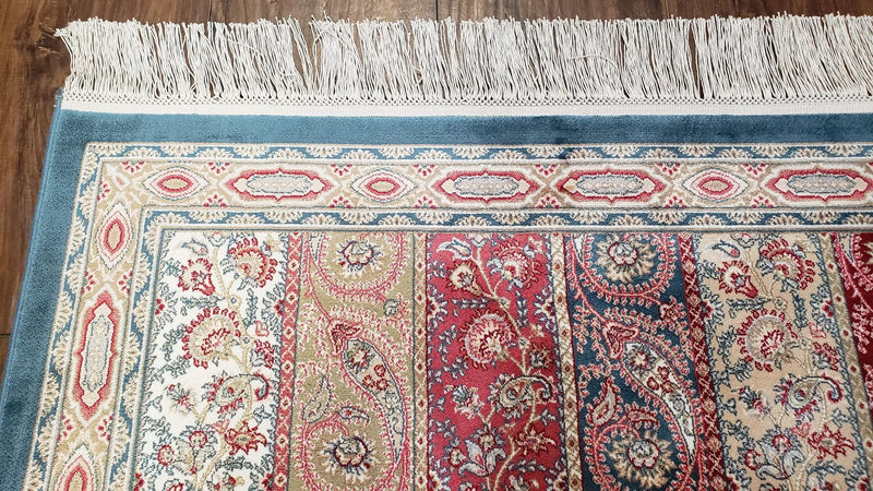 Paisley Pattern Silk Rug, Boteh Design, All Silk Accent Rug, Oriental Carpet, Very Detailed, 2' 8" x 4' 1", New, Bamboo Silk by Jewel Rugs