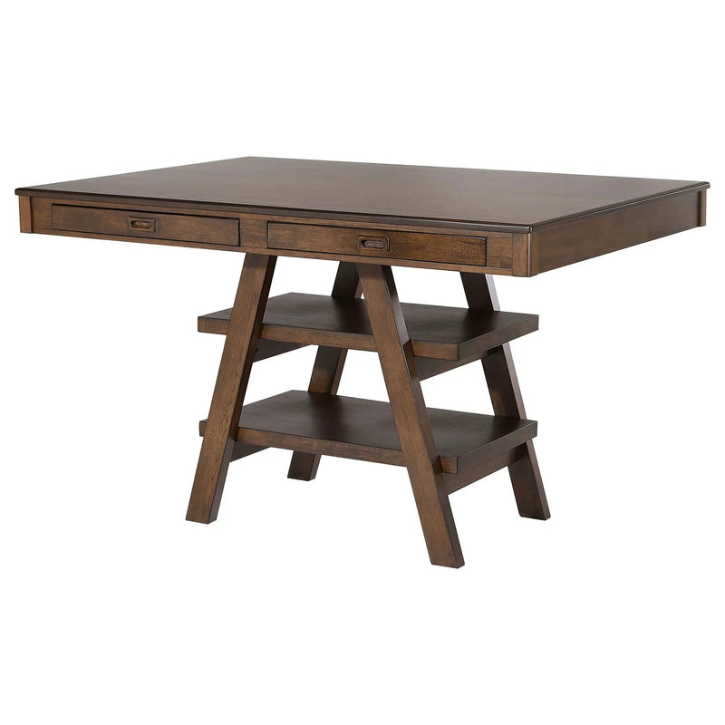 Dewey Rectangular 60-inch Counter Height Dining Table Walnut by Unique Piece Furniture