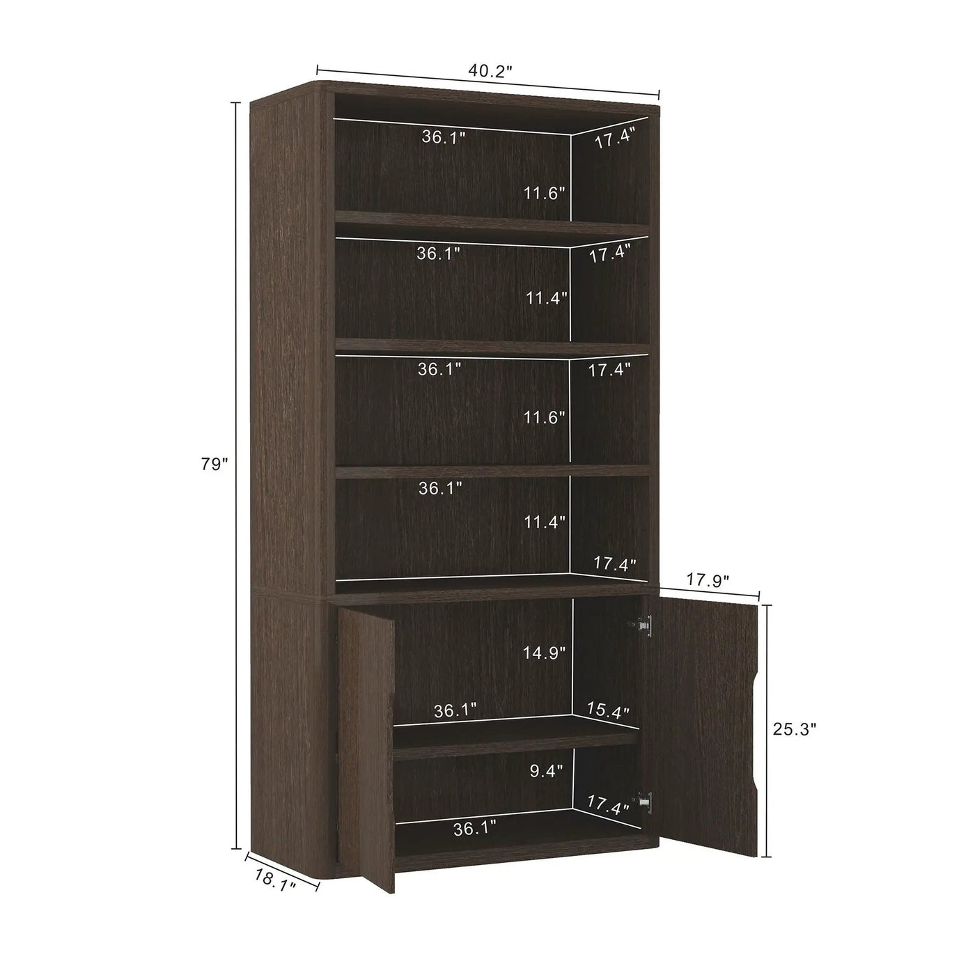 Rivington - Modern Bookcase Cabinet by HouseOfZazla