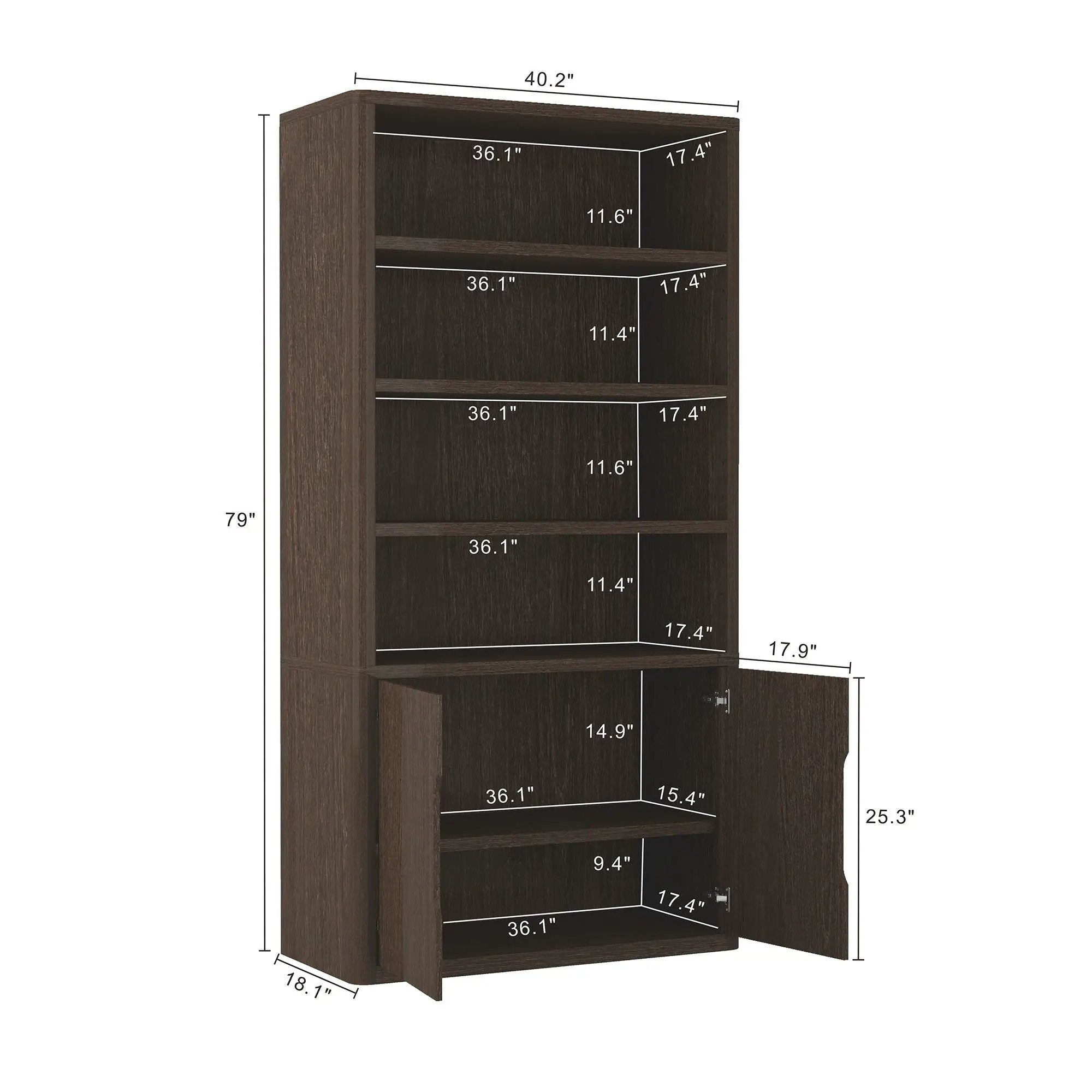 Rivington - Modern Bookcase Cabinet by HouseOfZazla