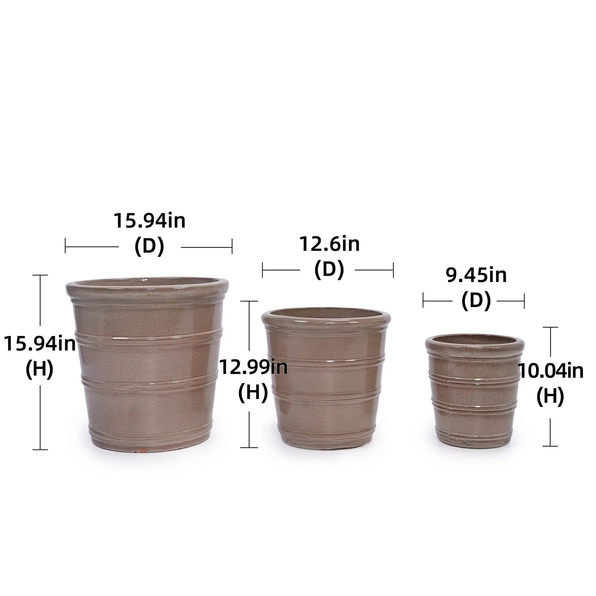 3 Pieces Flowerpot, Planter For Patio, Garden Or Windowsills by Unique Piece Furniture