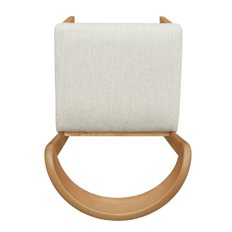 Solid Rubber Wood Dining Chairs (Natural Oak + Beige) Set of 2 by HouseOfZazla
