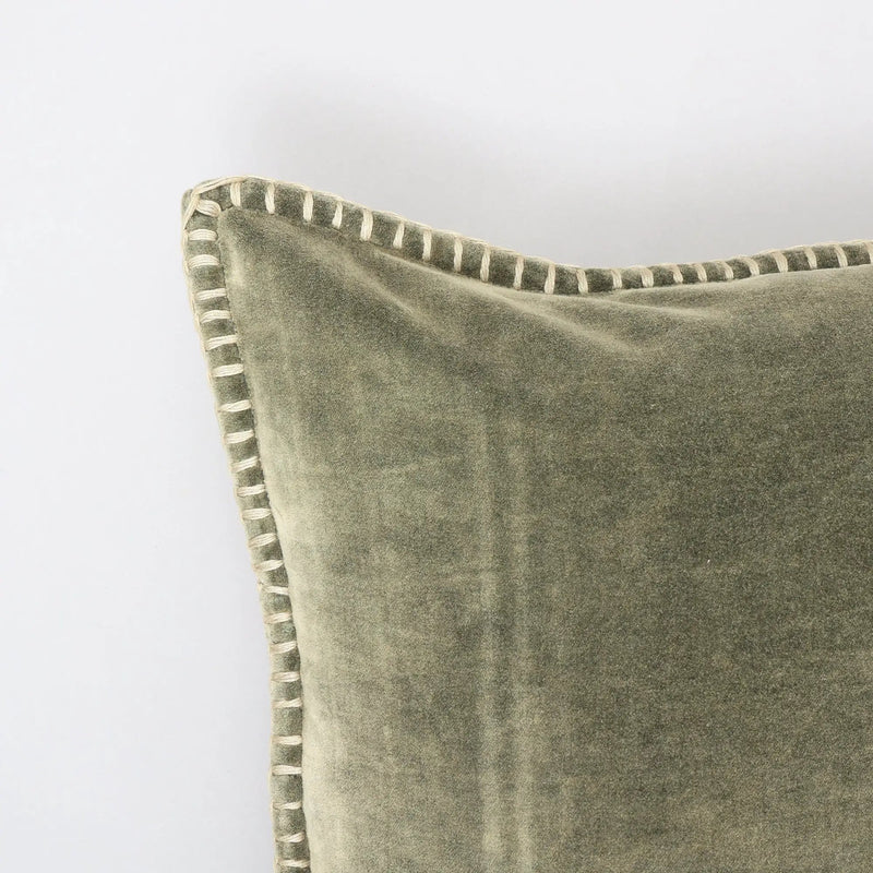 Olivia Stonewashed Velvet Pillow – 19" Square by HouseOfZazla