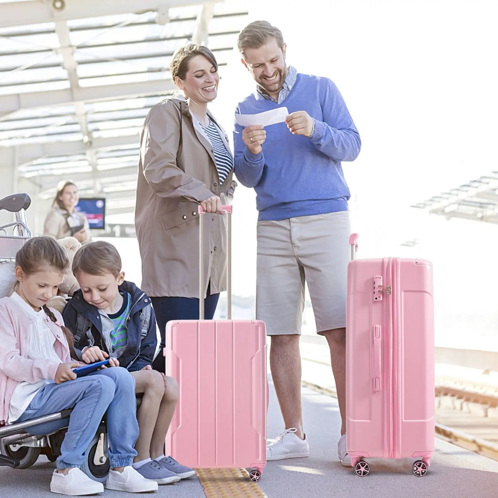 Lightweight Durable ABS Suitcases with Double Wheels by HouseOfZazla