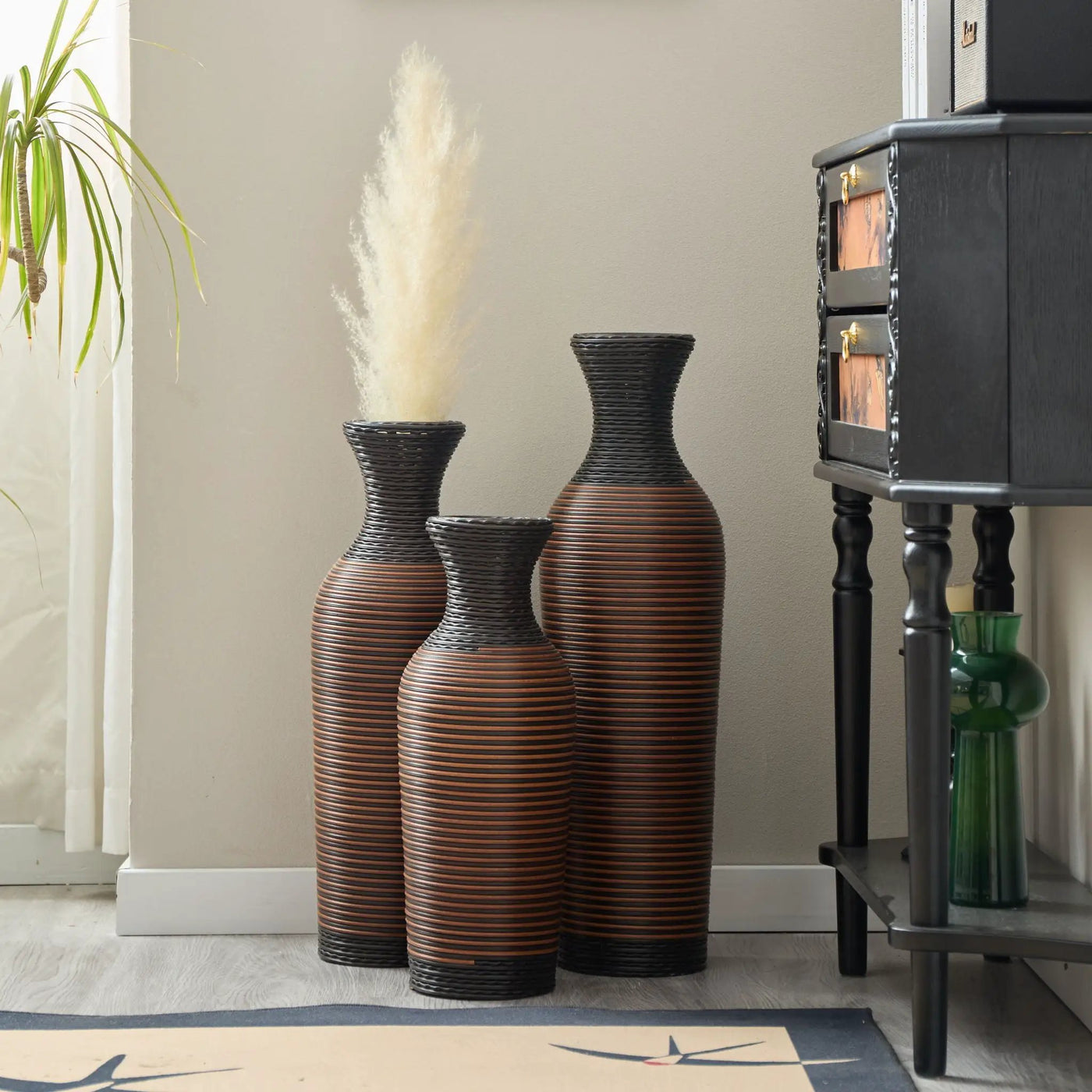 Classic And Neat Floor Vase, High Independent Flower Stand (Set of 3) by HouseOfZazla