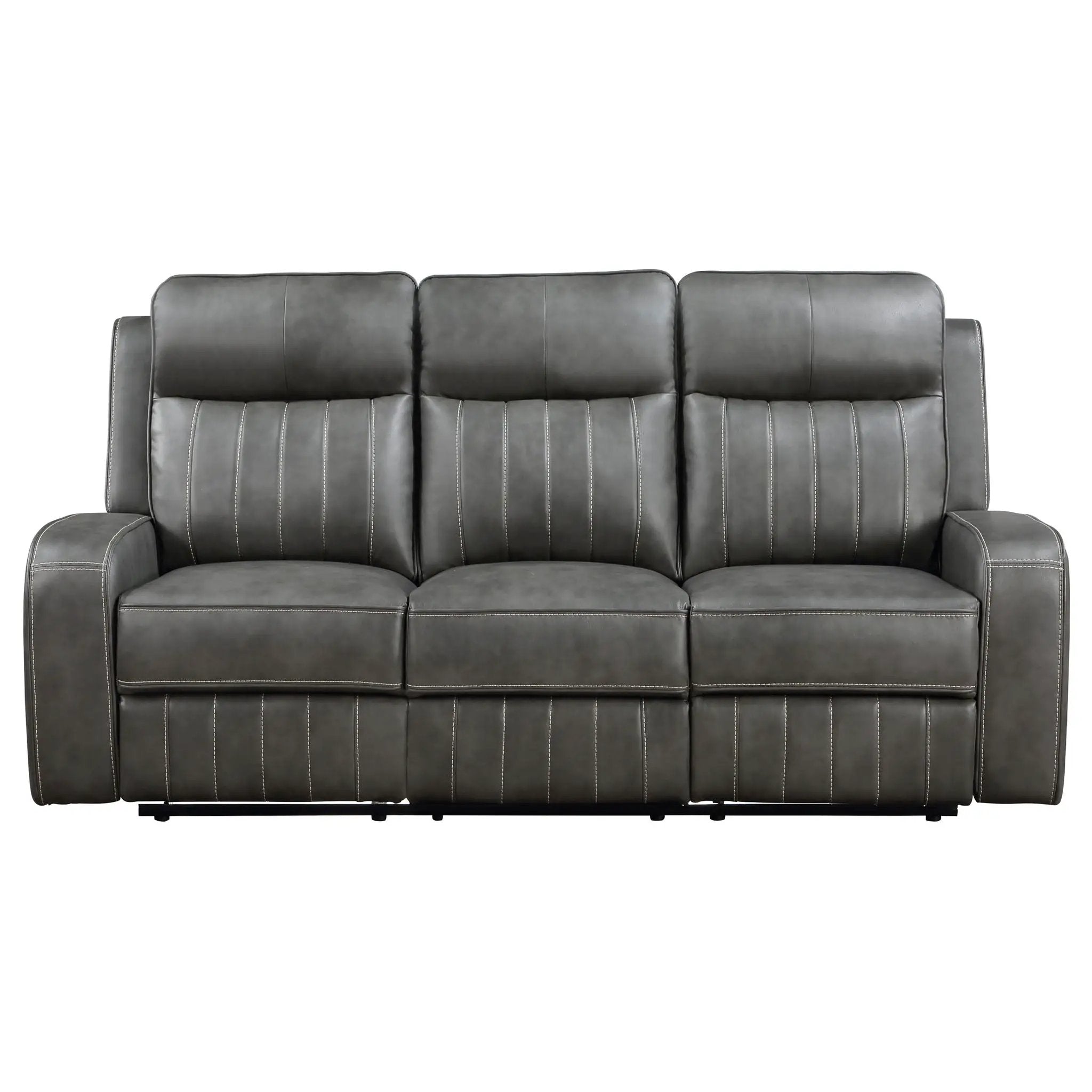 Raelynn Upholstered Track Arm Motion Sofa Grey by Unique Piece Furniture