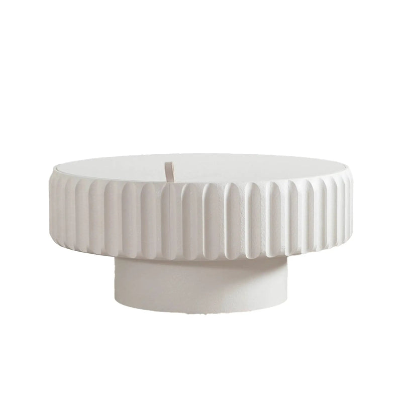 Round Fluted Storage Table with Lift-Off Lid by HouseOfZazla
