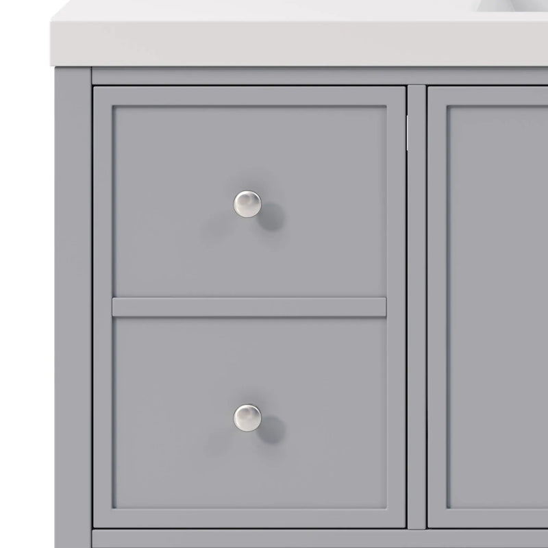 Bathroom Vanity With Separate Sink, Soft Close Doors And 4 Drawers by HouseOfZazla