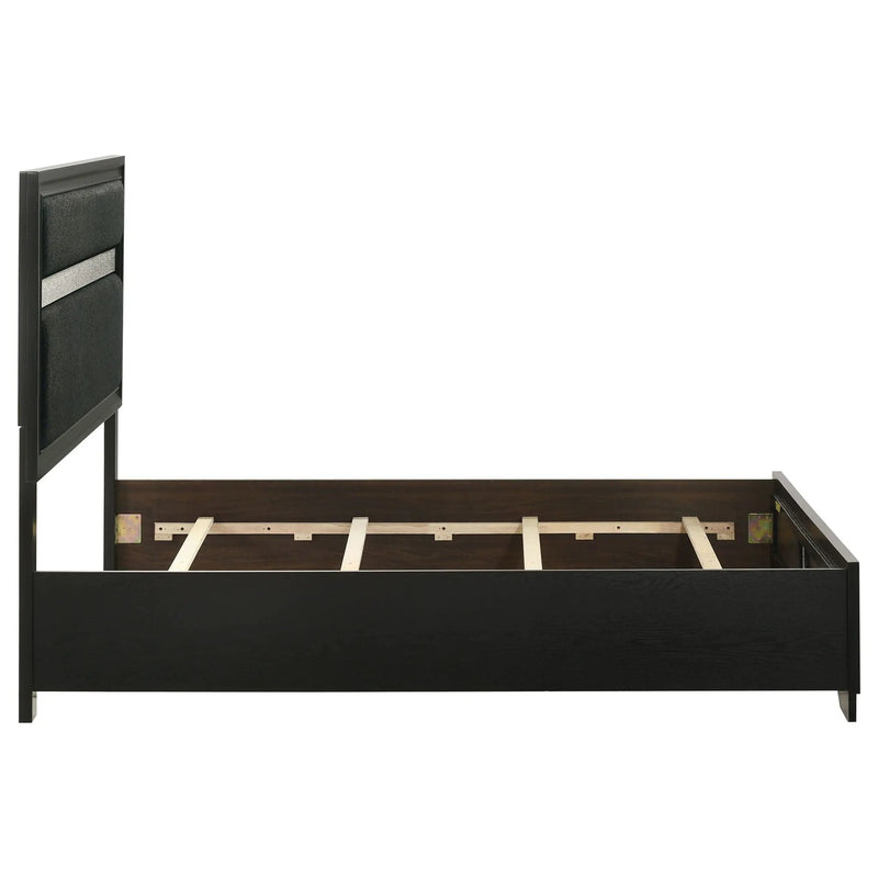 Miranda 54-inch Upholstered Full Panel Bed Black by Unique Piece Furniture