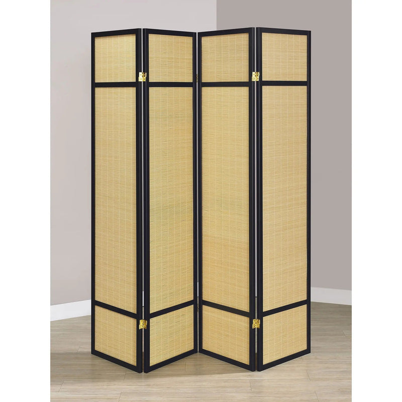 Sensei - 4 Panel Bamboo Room Divider Folding Screen - Natural by HouseOfZazla