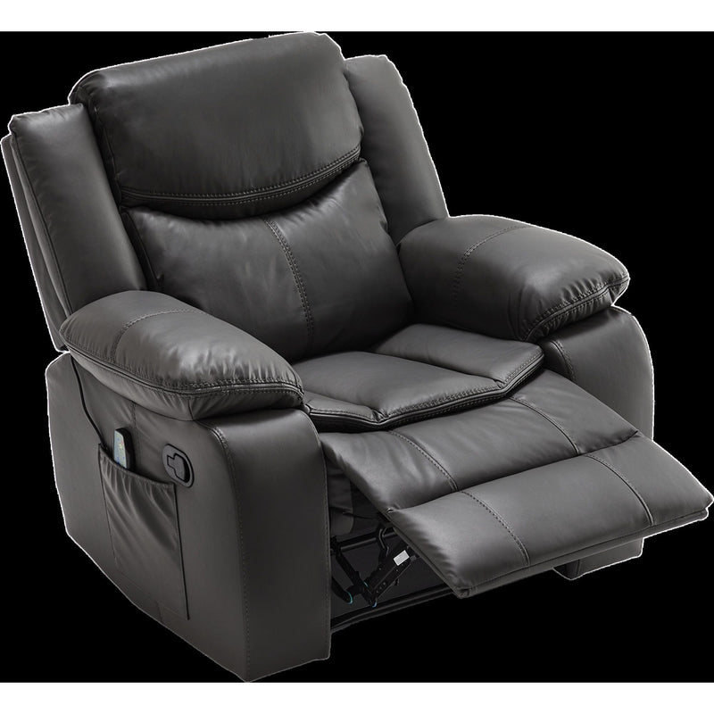 Recliner Chair With Vibration And Heating - Gray by HouseOfZazla