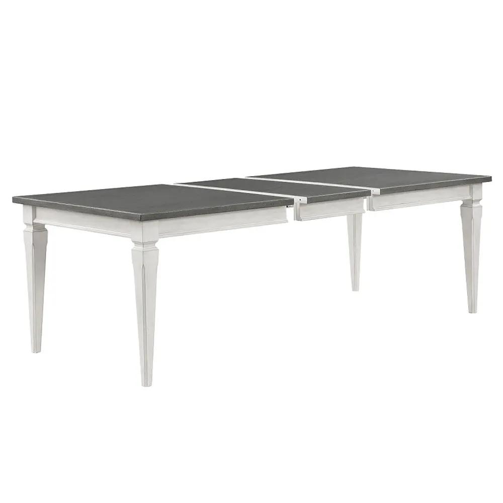 Katia - Dining Table With Leaf - Rustic Gray & Weathered White by Unique Piece Furniture