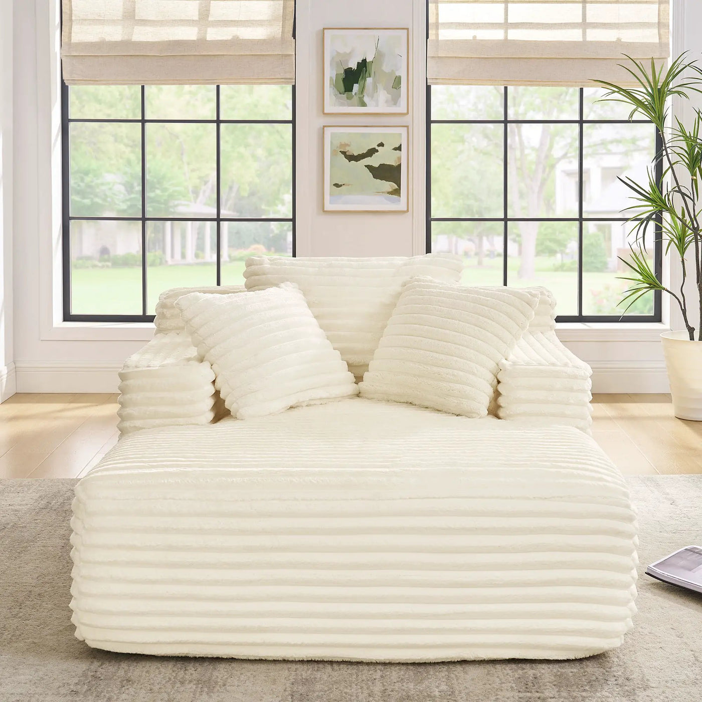 Chaise Lounge Sofa Bed With Deep Seat For Living Room by HouseOfZazla