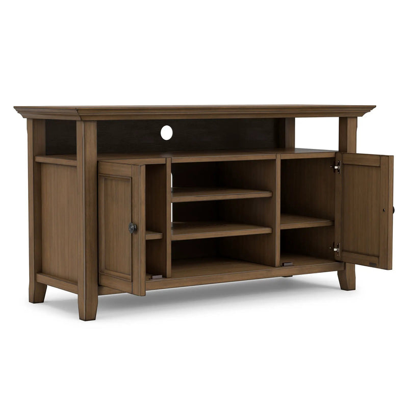 Amherst - TV Media Stand - Rustic Natural Aged Brown by Unique Piece Furniture
