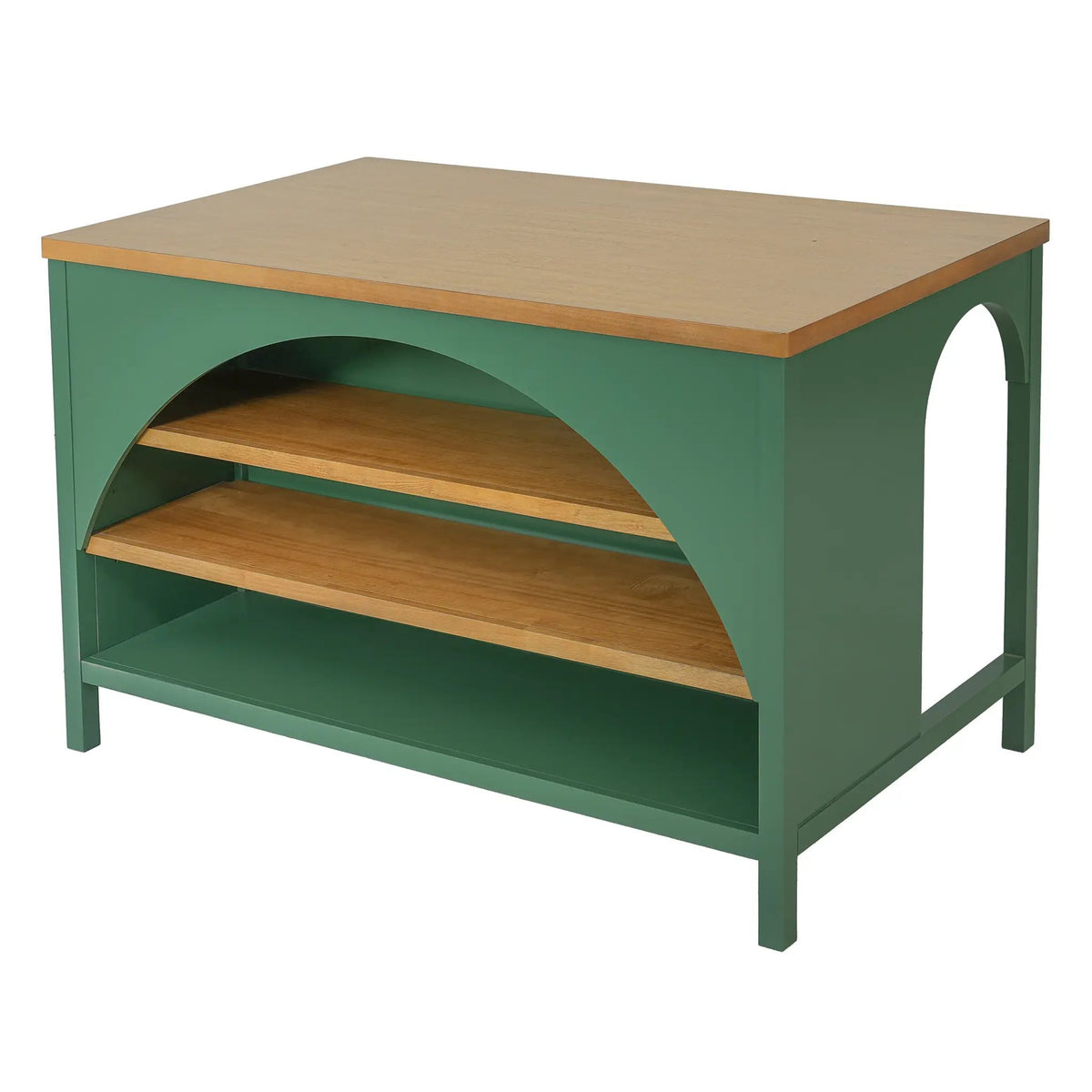 56" Farmhouse Kitchen Island with Open Storage by HouseOfZazla