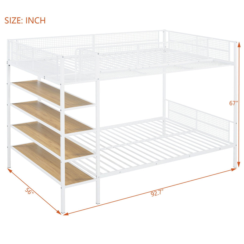 Bunk Bed With 5 Tier Shelves by HouseOfZazla