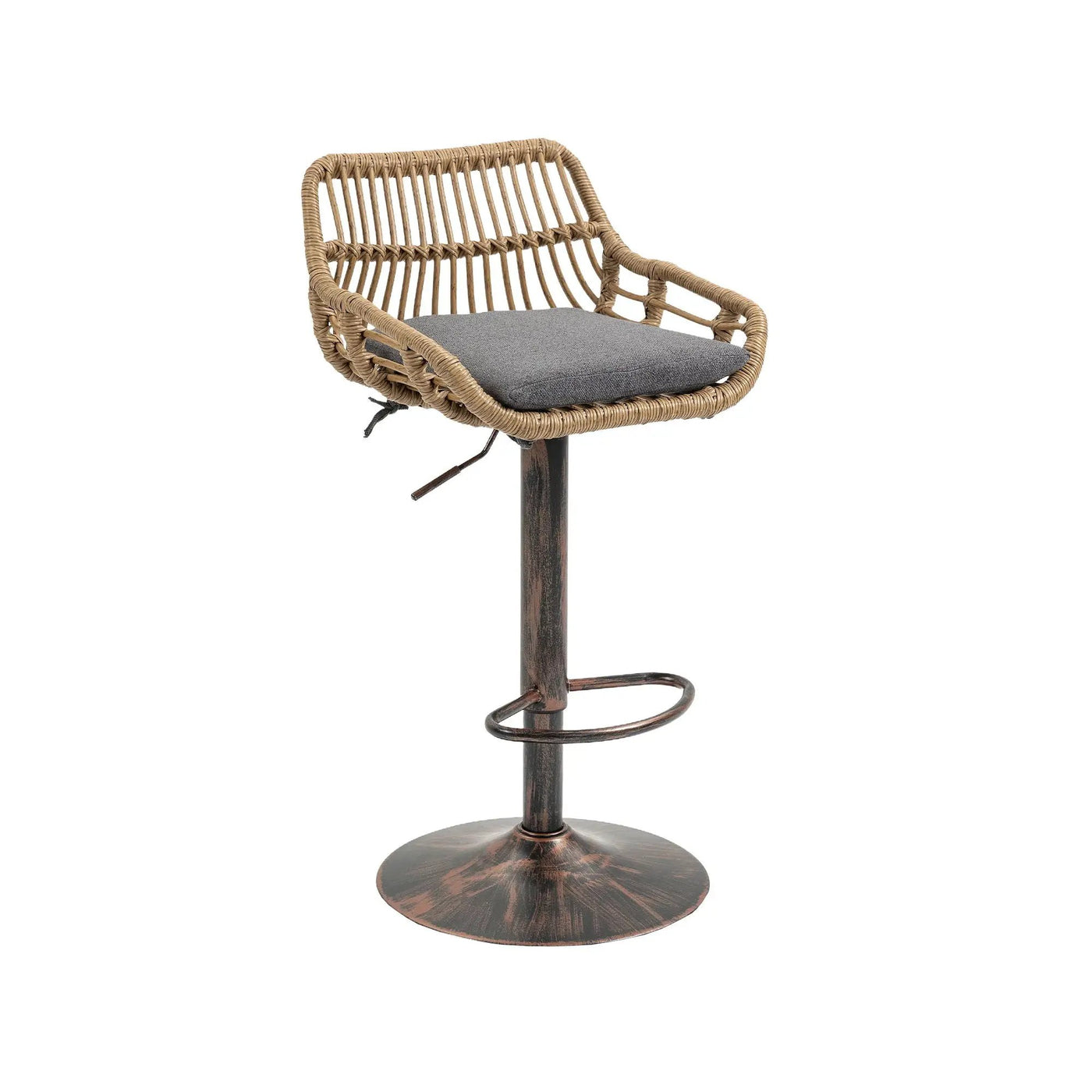 Modern Swivel Bar Stools Adjustable Counter Chairs With Footrest (Set of 2) by Unique Piece Furniture