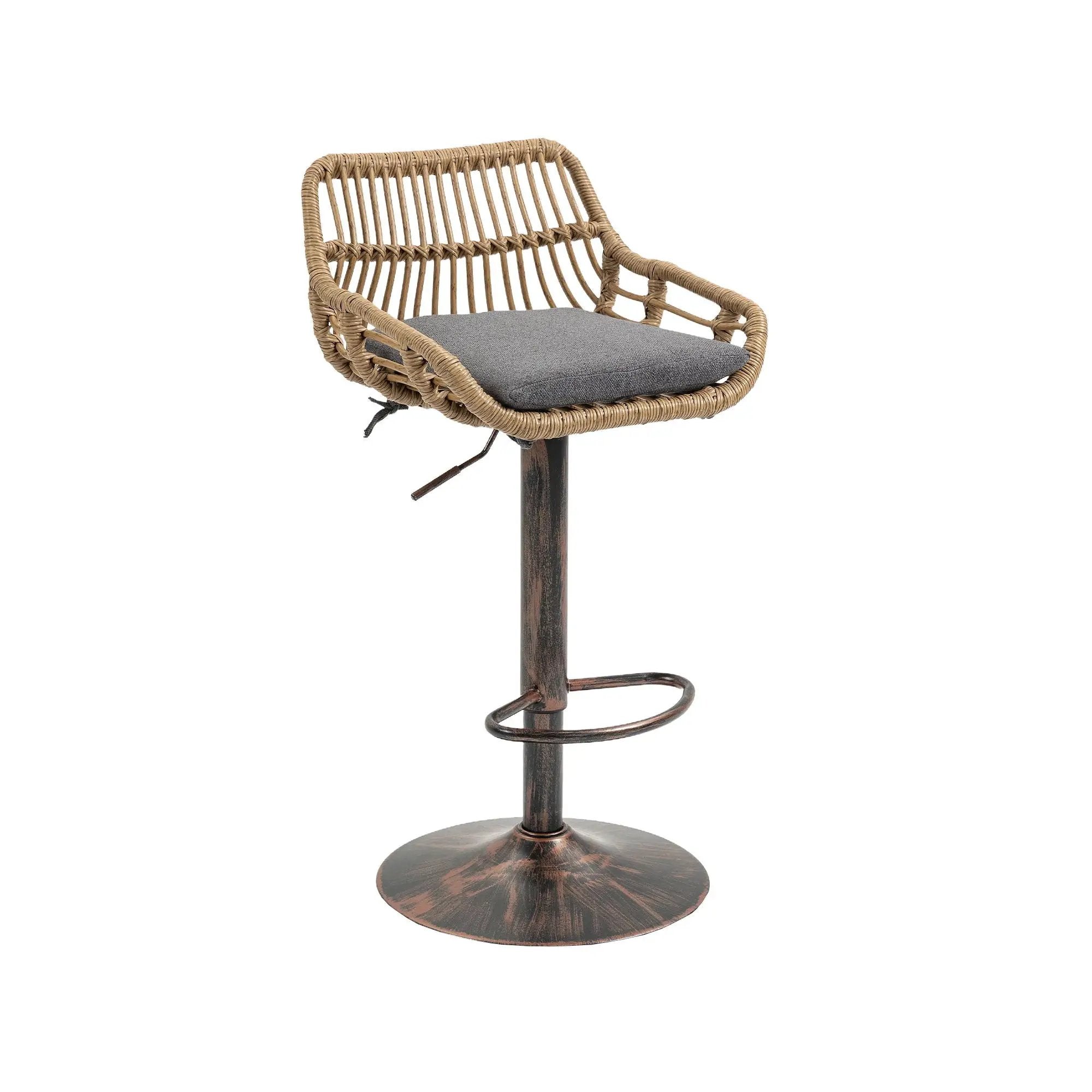 Modern Swivel Bar Stools Adjustable Counter Chairs With Footrest (Set of 2) by Unique Piece Furniture