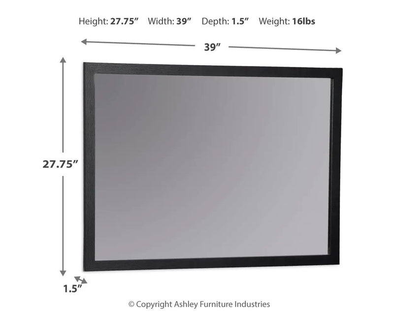 Danziar - Bedroom Mirror - Black by Unique Piece Furniture