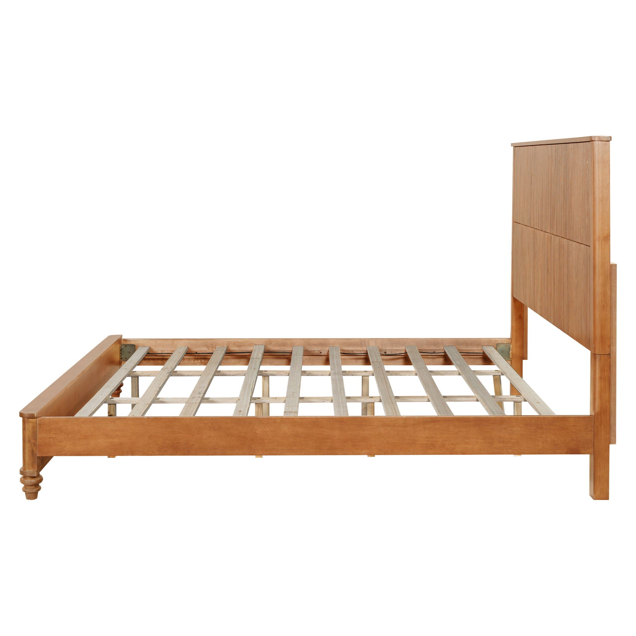 Platform Bed Frame & Tall Headboard by HouseOfZazla