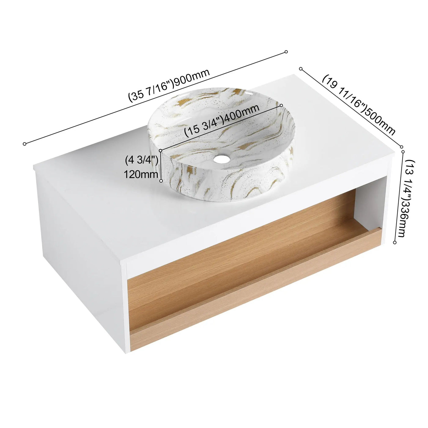 Floating Bathroom Vanity With Vessel Sink by HouseOfZazla