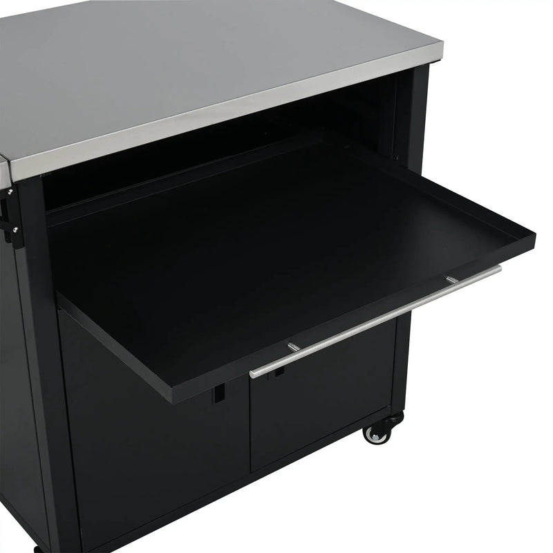 Foldable Outdoor Prep Station BBQ Cart Patio Dining Cart by HouseOfZazla