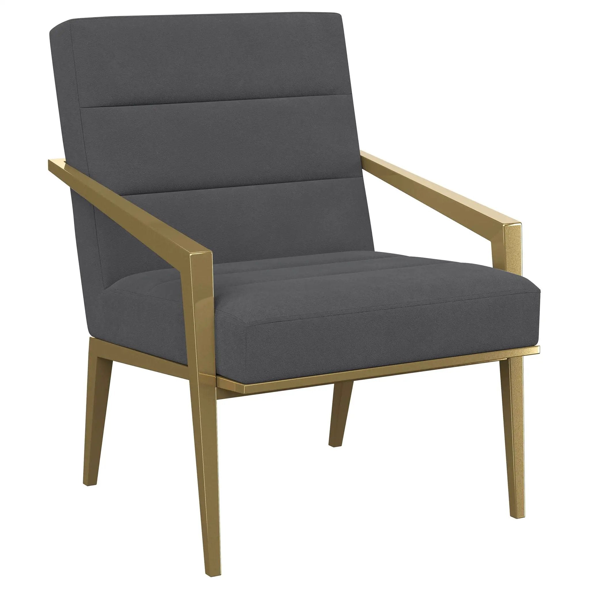 Kirra Upholstered Metal Arm Accent Chair Dark Grey by Unique Piece Furniture