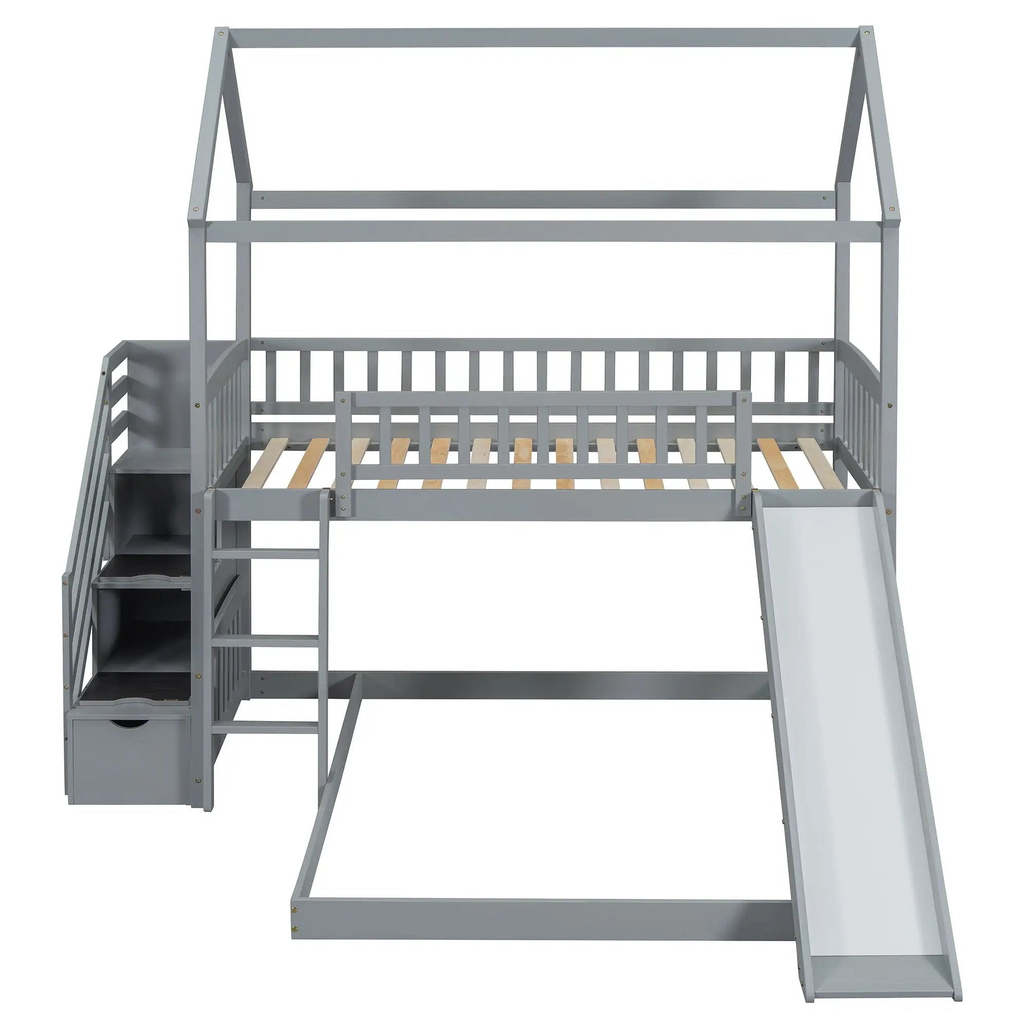 House Bunk Bed With Slide by HouseOfZazla