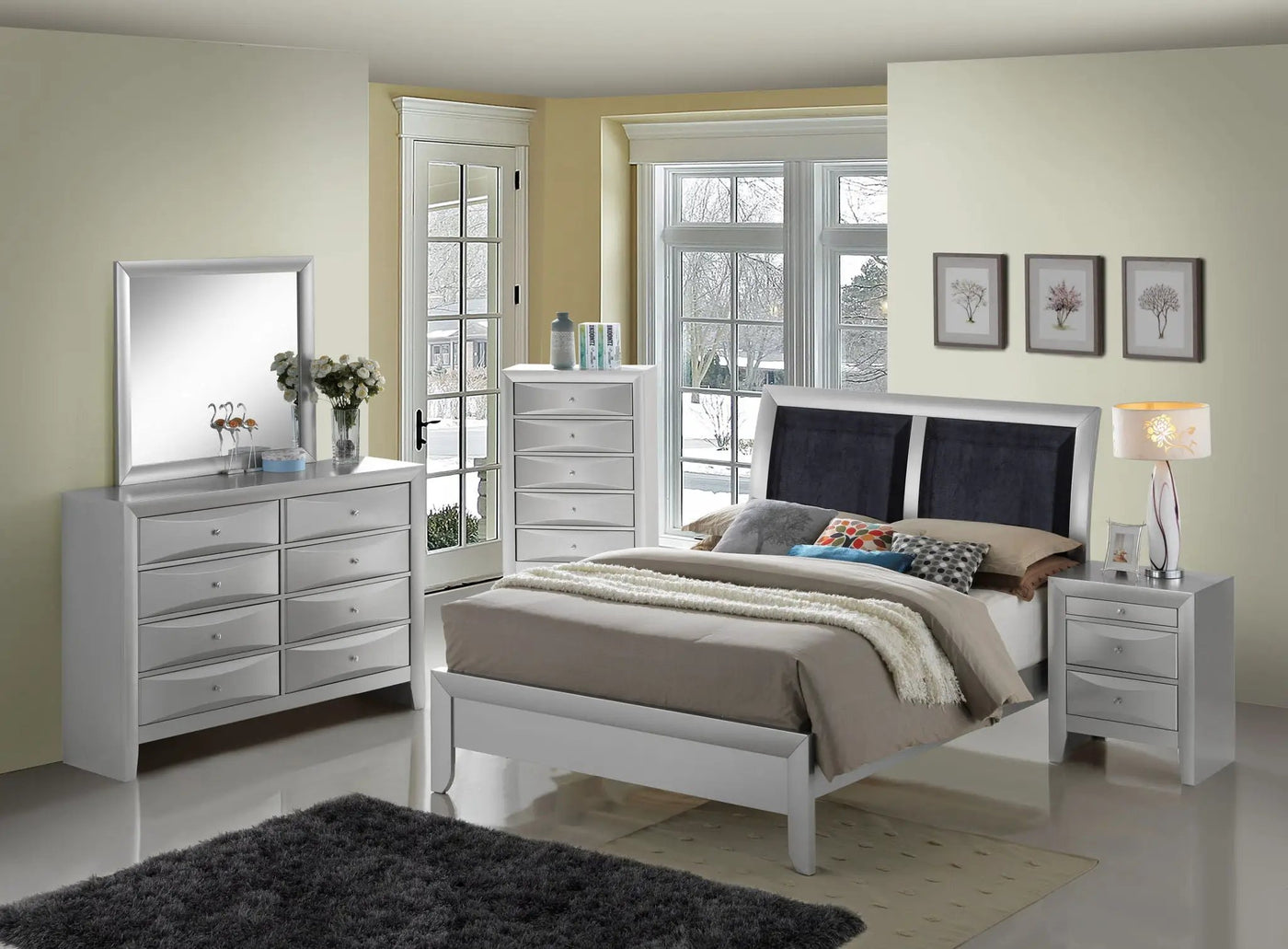 Padded Headboard Design Panel Bed by HouseOfZazla