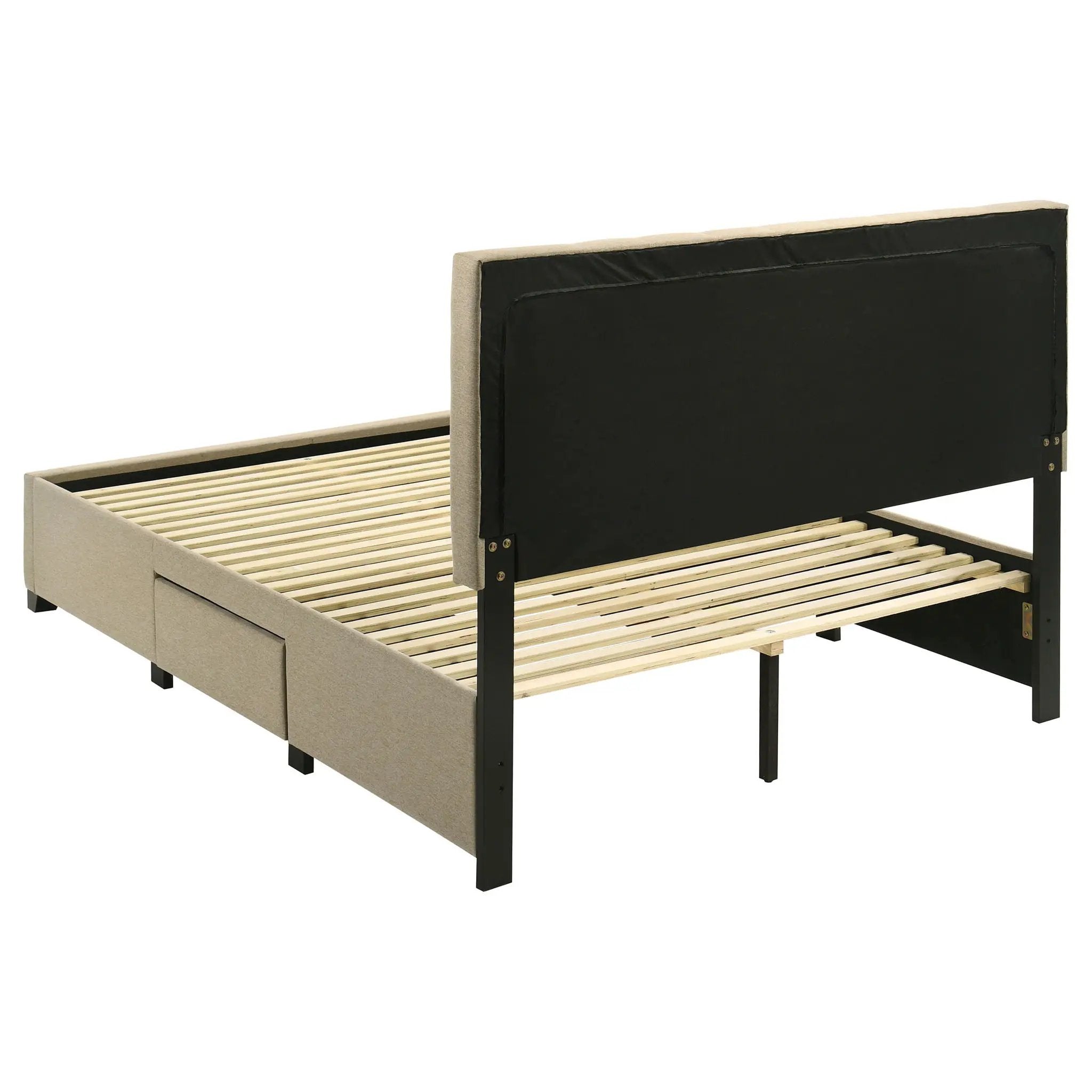 Wheatland 4-drawer Upholstered Queen Storage Bed Light Brown by Unique Piece Furniture
