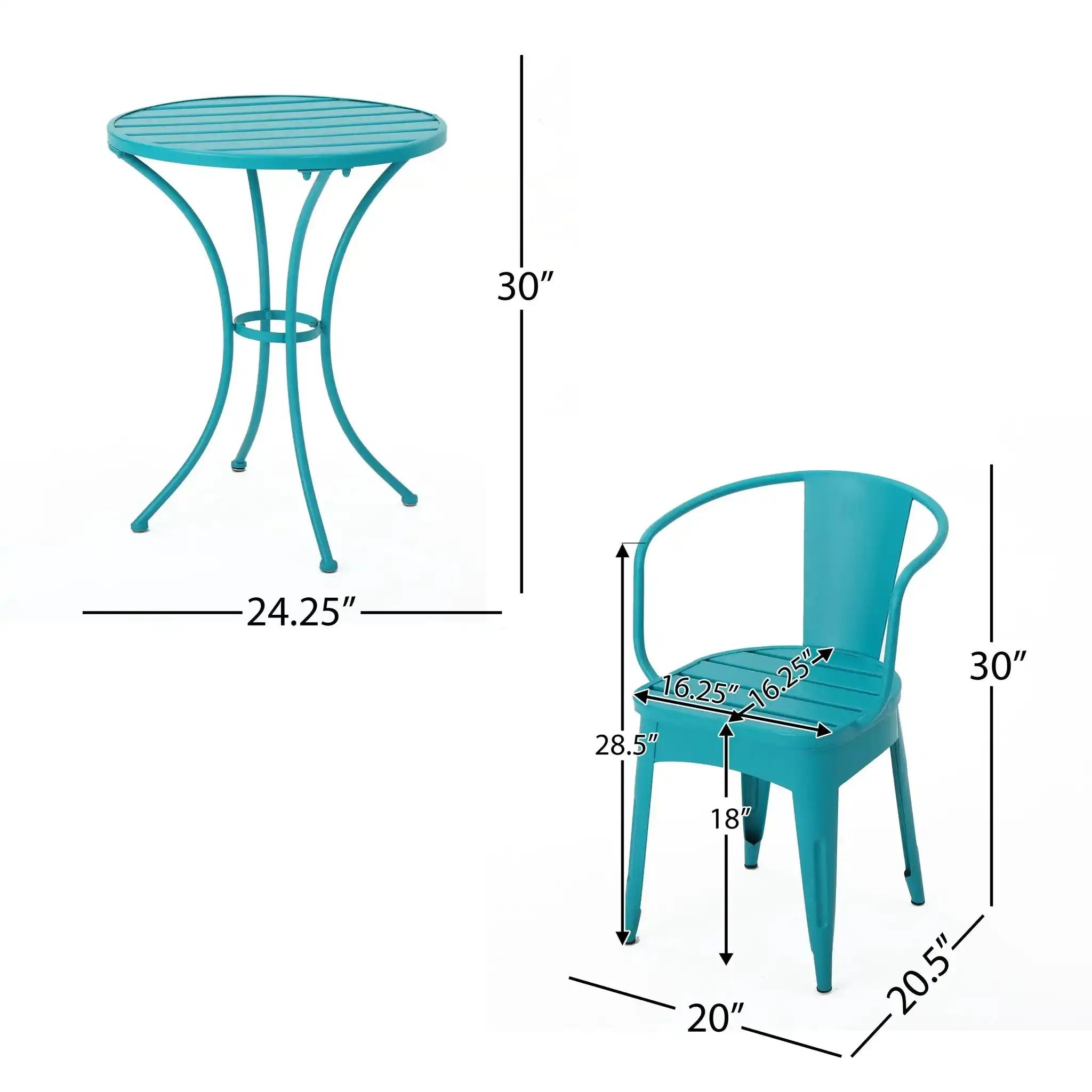 Colmar - 3 Piece Metal Set by HouseOfZazla