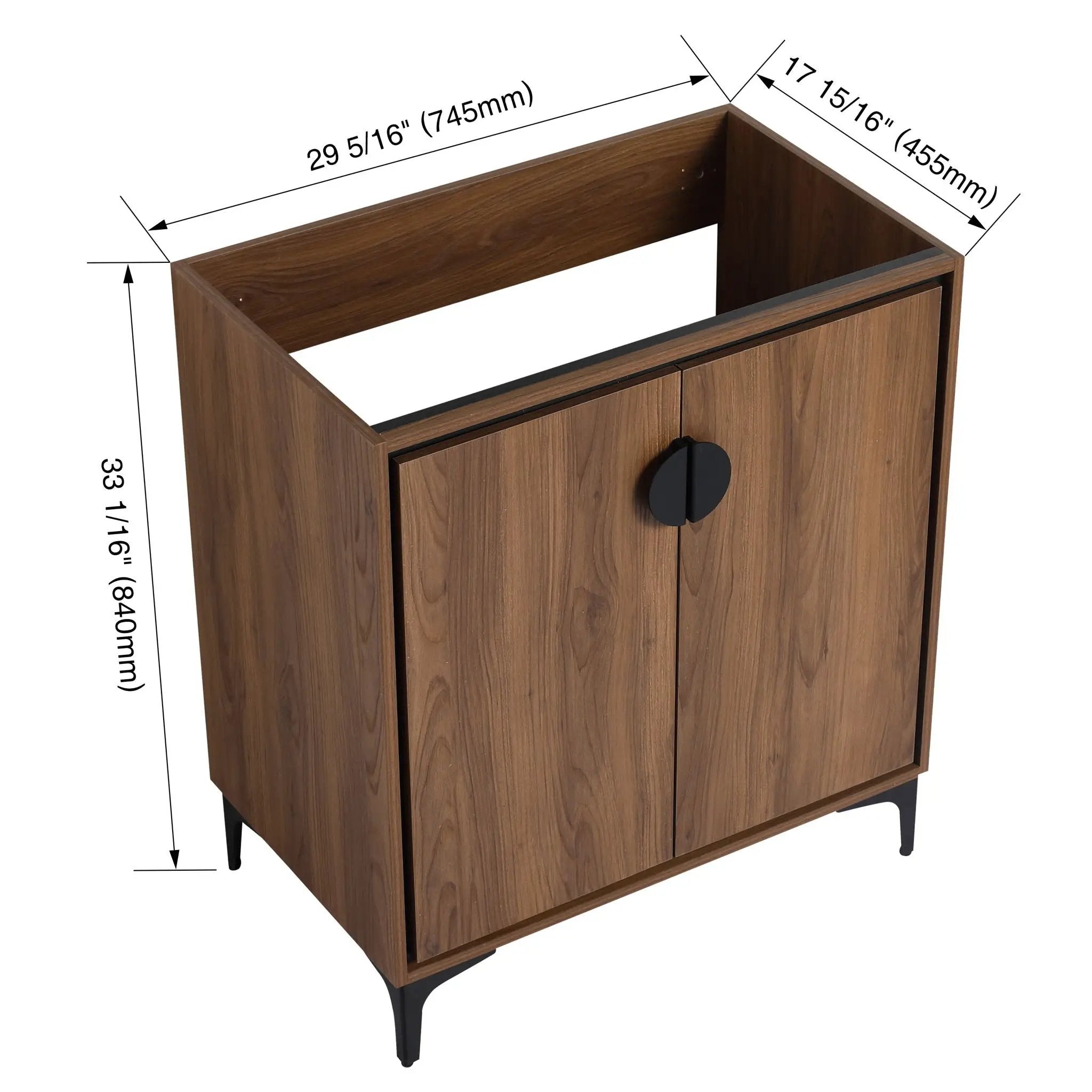 Modern Bathroom Vanity Storage Cabinet With Soft Closing Doors And Engineered Wood Construction by Unique Piece Furniture