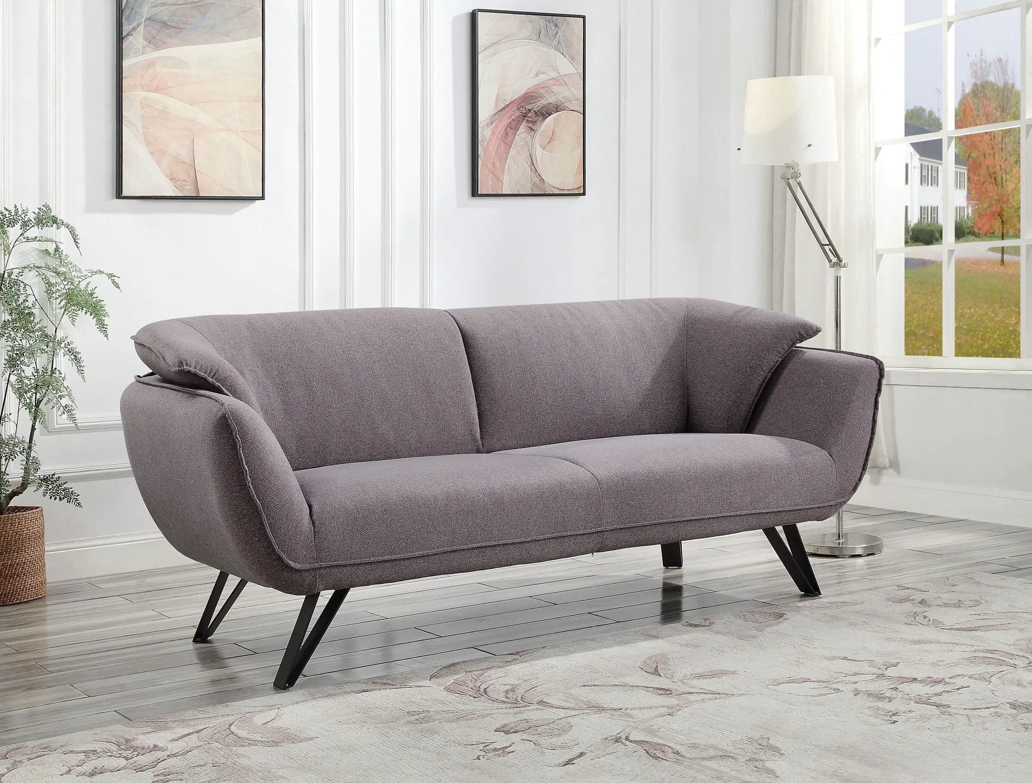 Dalya - Sofa - Gray Linen by Unique Piece Furniture