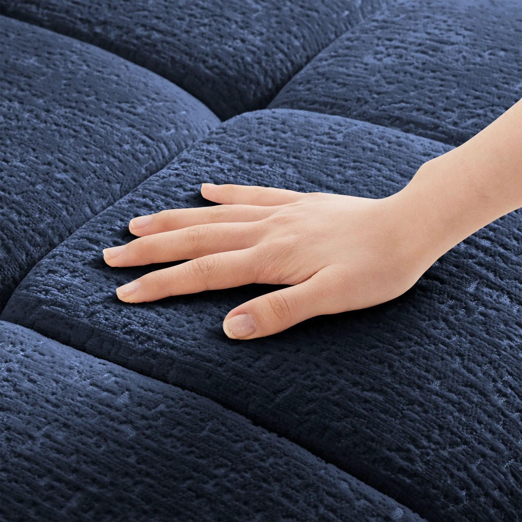 Sofa Set With Ottoman And Pillows, Textured, High Resilience Cushions by HouseOfZazla