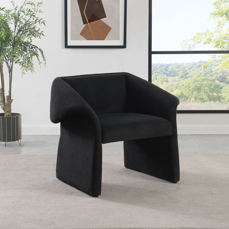 Mcdonald - Upholstered Sloped Arm Accent Chair - Black by HouseOfZazla