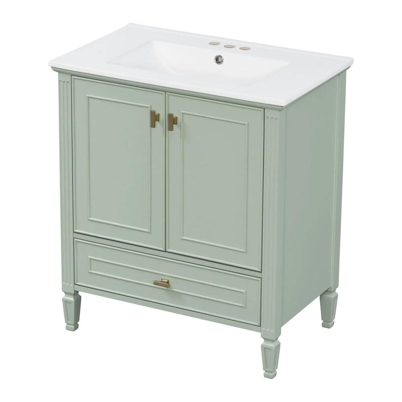 Freestanding Vanity With 1 Drawer & 2 Soft Close Doors With Door Mounted Storage by HouseOfZazla