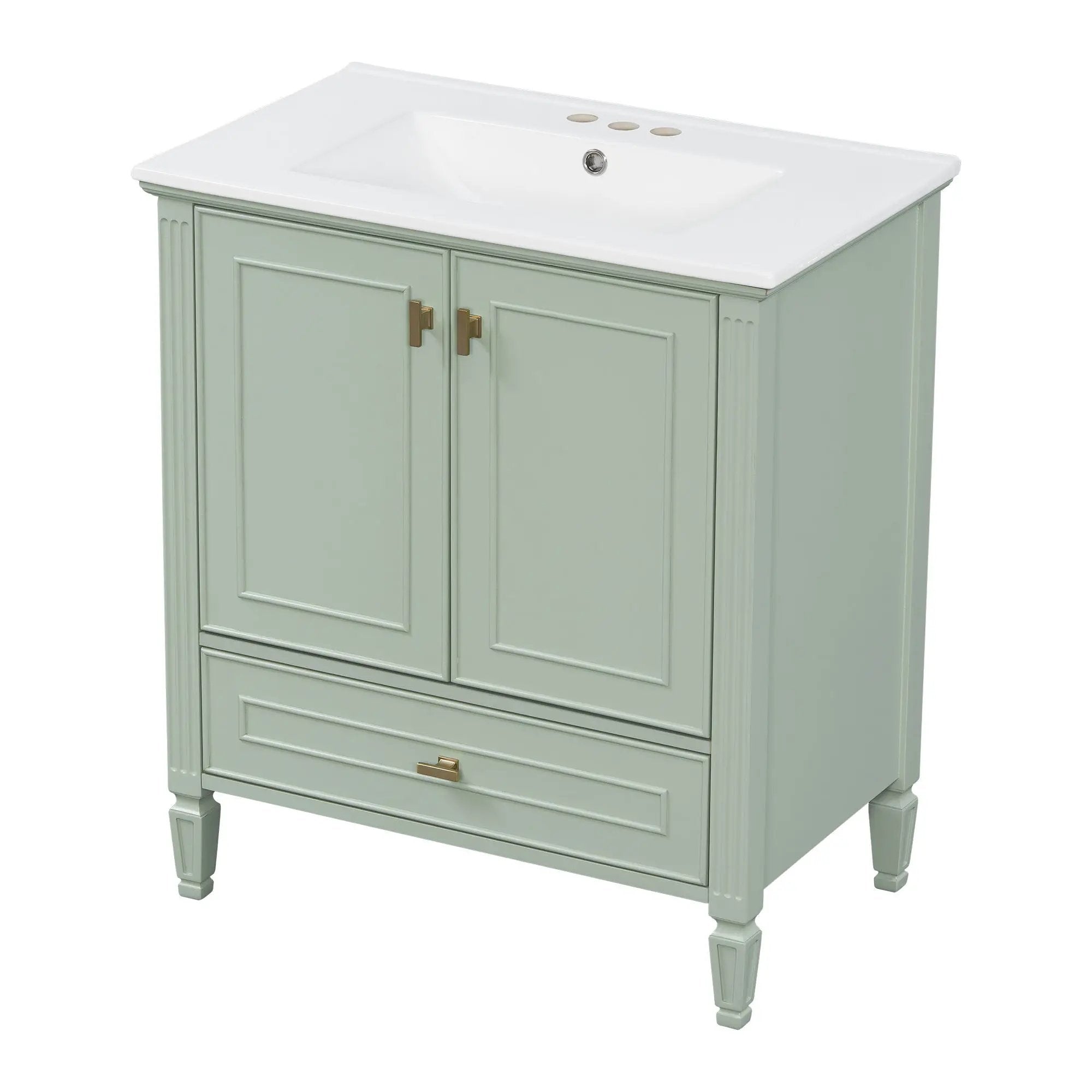 Freestanding Vanity With 1 Drawer & 2 Soft Close Doors With Door Mounted Storage by HouseOfZazla