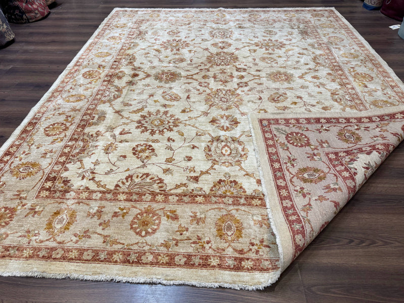 Pakistani Peshawar Rug 8x10, Pak Persian Traditional Oriental Carpet, Handmade, Wool, Allover Pattern by Jewel Rugs