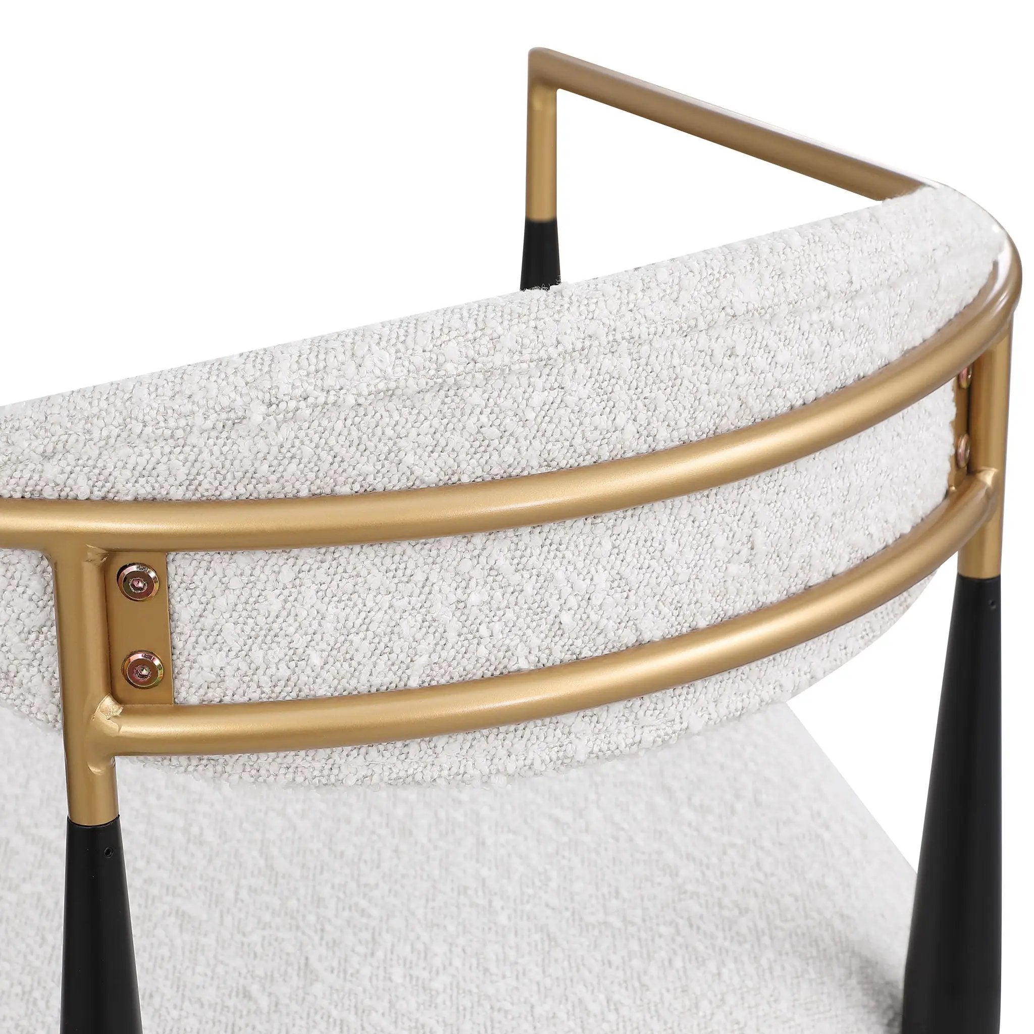 Upholstered Bar Stools With Backs for Kitchen Island (Set of 2) - Beige by HouseOfZazla
