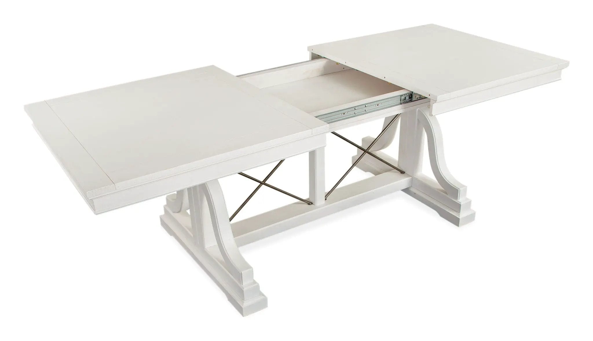 Heron Cove - Trestle Dining Table - Chalk White by Unique Piece Furniture
