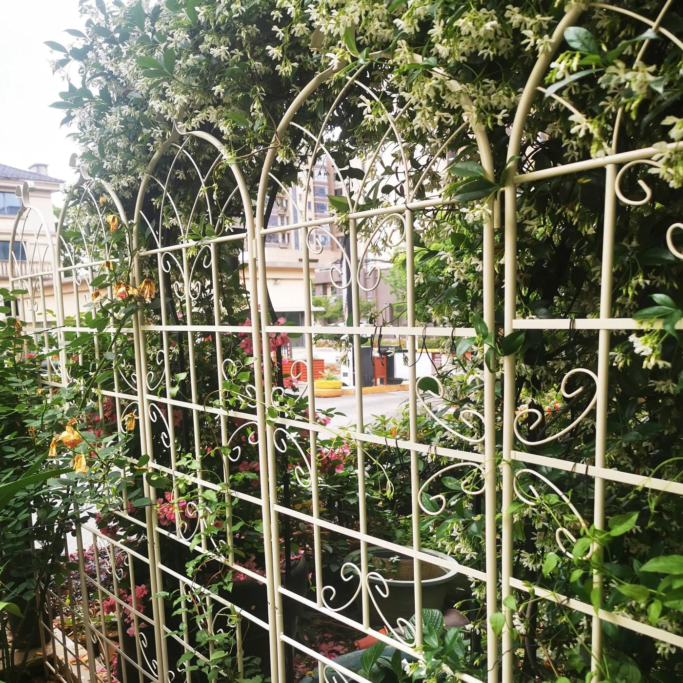 Metal Garden Rustproof Trellis For Climbing Plants Outdoor Flower Support by HouseOfZazla