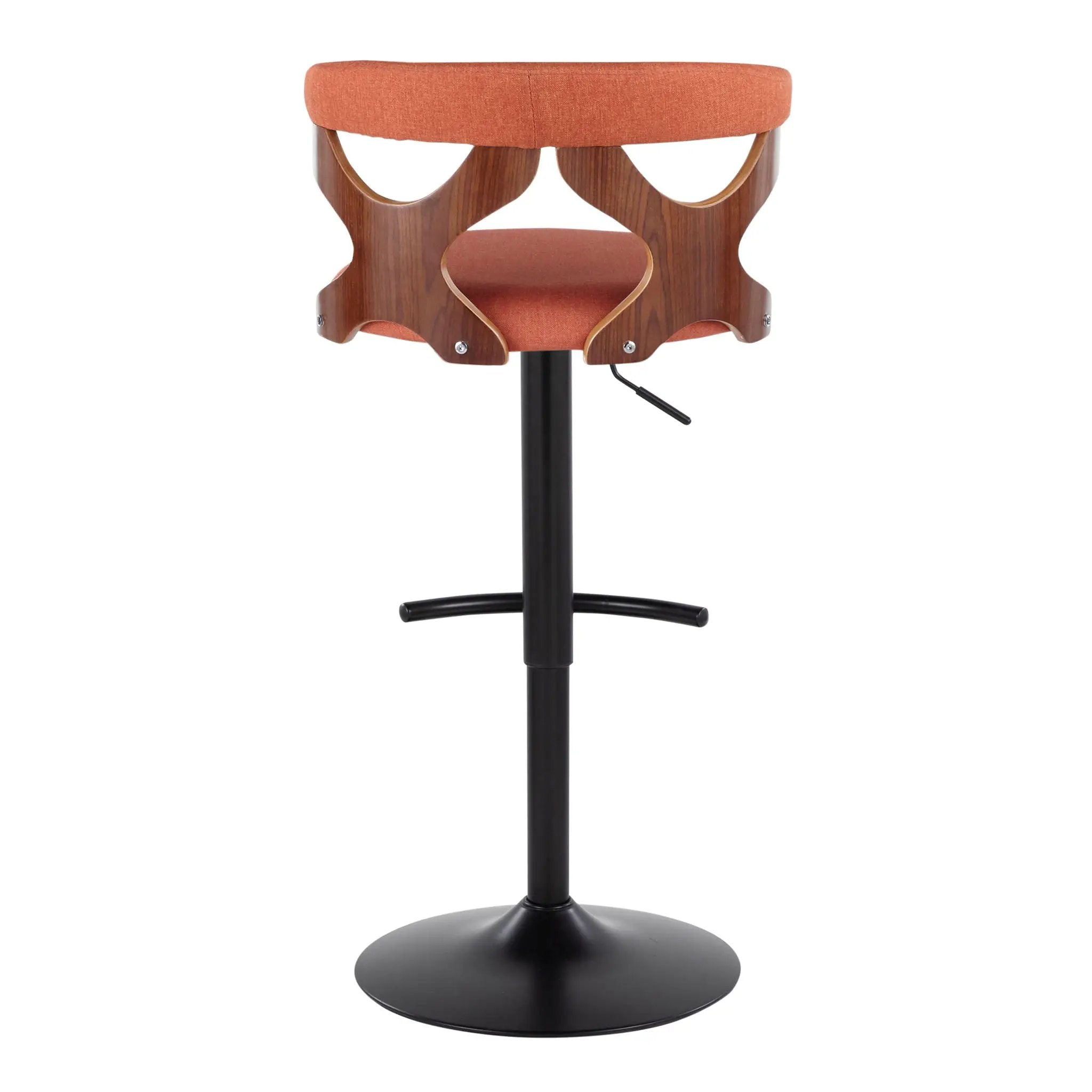 Gardenia - Contemporary Adjustable Barstool With Swivel With Rounded T Footrest (Set of 2) by Unique Piece Furniture