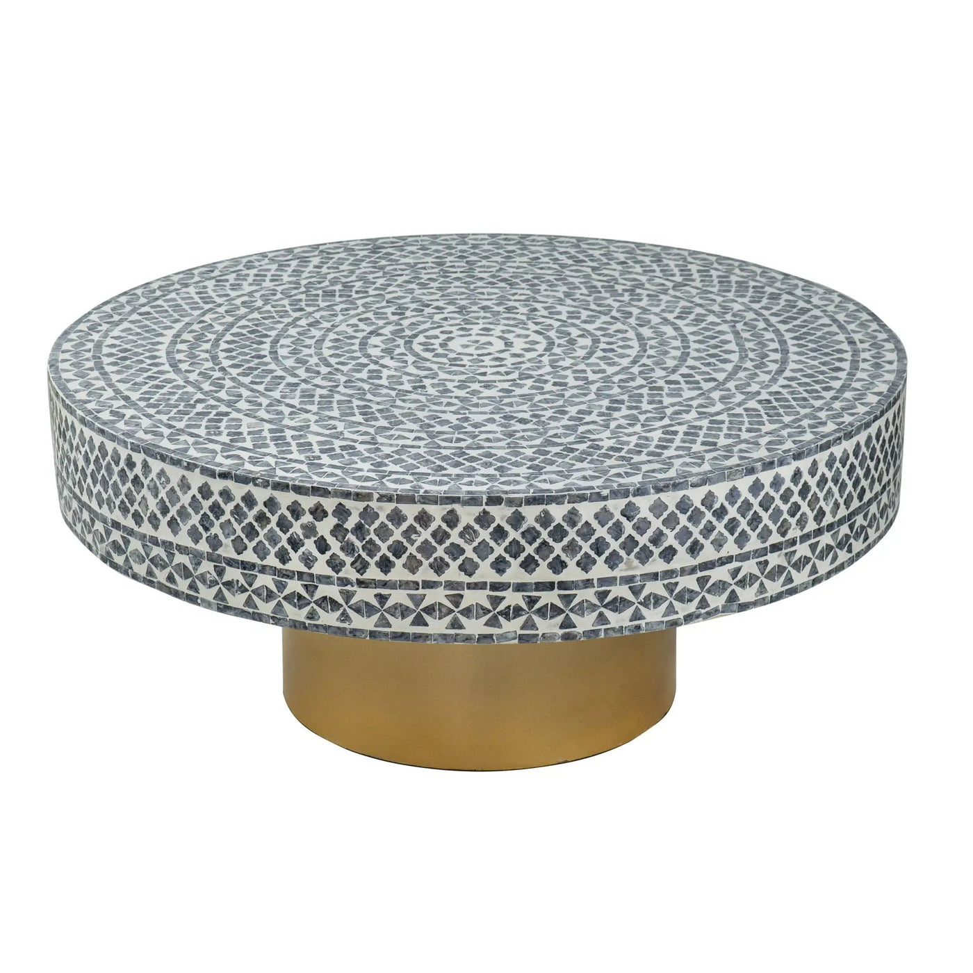 Unique Capiz Coffee Table & Pedestal Base by HouseOfZazla