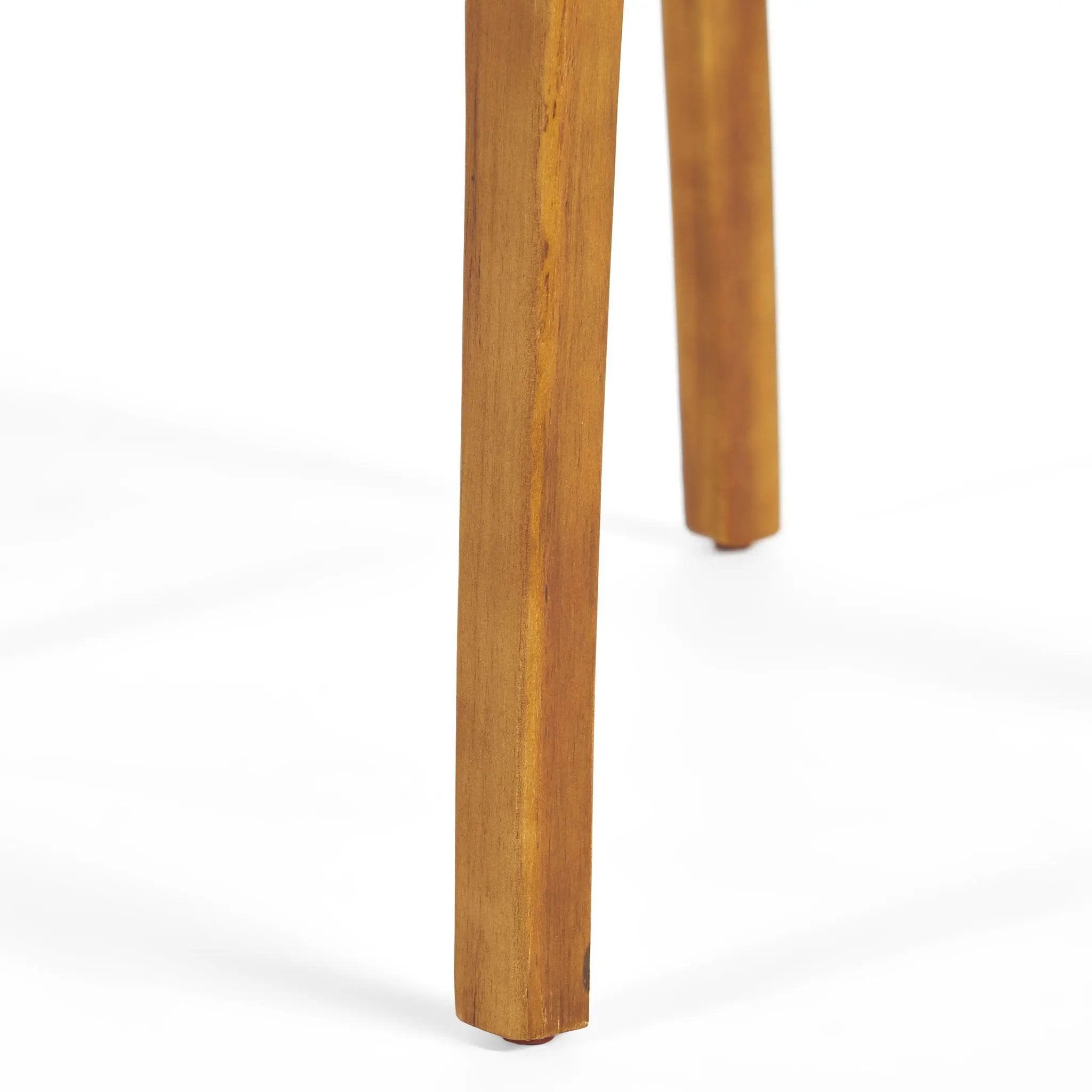 Outdoor Dining Chair With Slat Back And Acacia Wood Frame (Set of 2) - Gray / Teak by HouseOfZazla