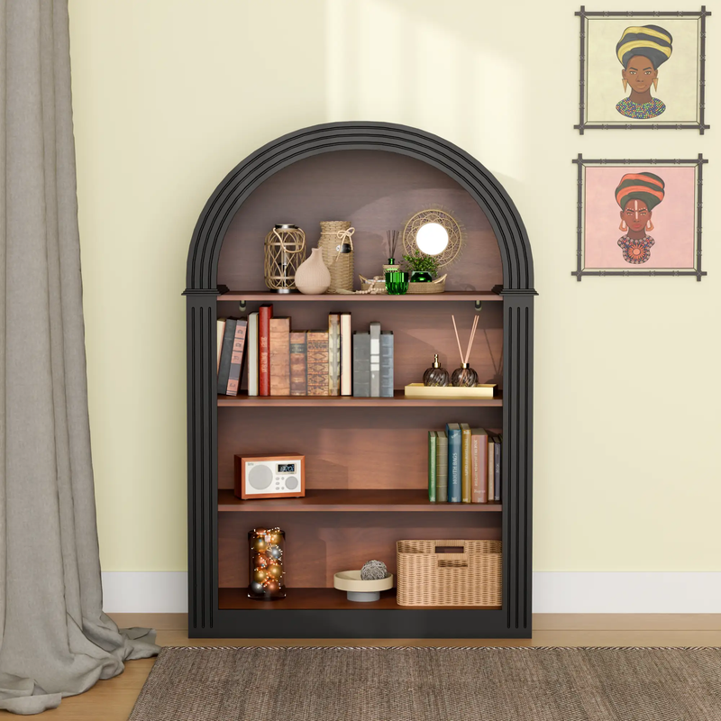 4-Shelf Tall Arched Bookcase by HouseOfZazla