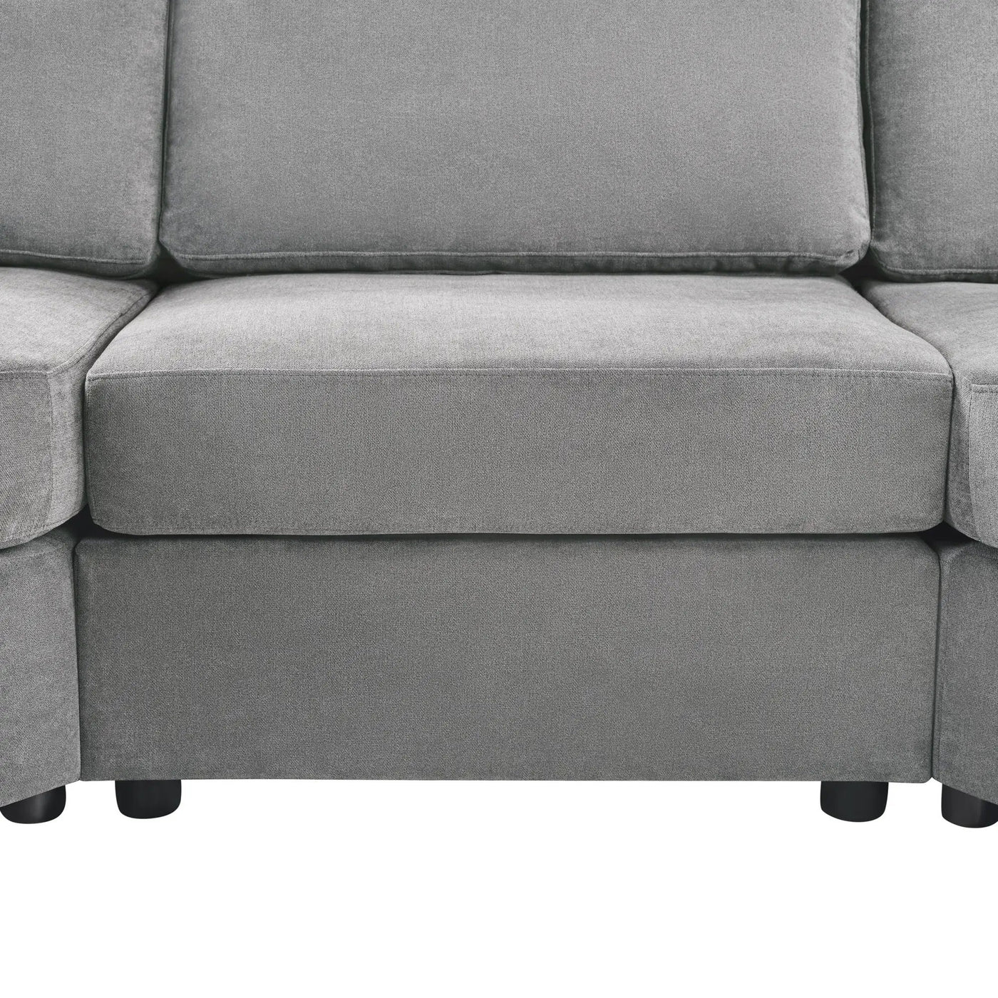Modern 3 Seater Upholstered Sofa With Curved Design by HouseOfZazla
